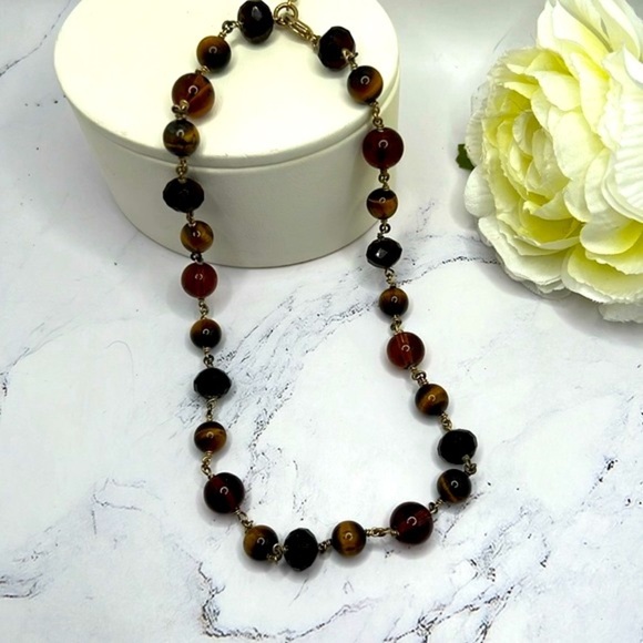 Vintage 18” Tiger Eye Necklace. - Picture 1 of 4